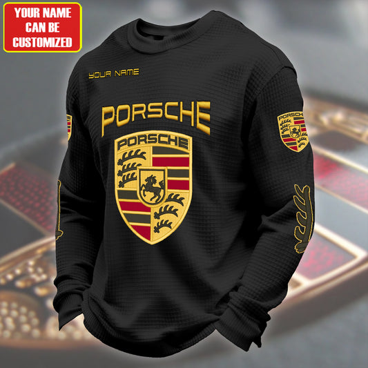 Personalized Pors Quilted Textur Unisex Sweater