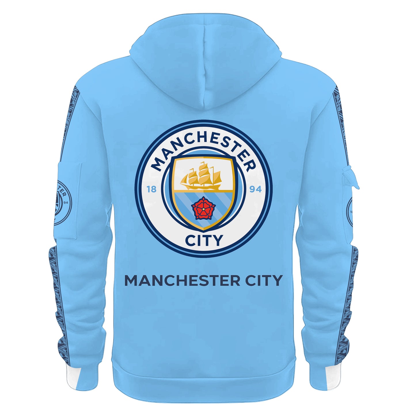 Personalized Man City 3D Zip-Hoodie Cotton Jacket