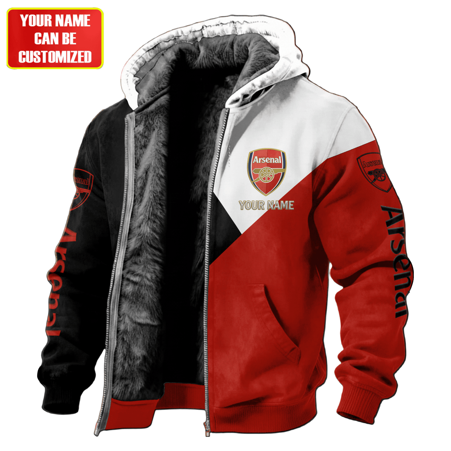 Personalized Arsenal Fleece inside Jacket