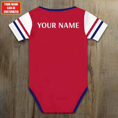 Customized Arsenal 140th Anniversary Soccer Jersey , Baby Rib Bodysuit Sizes