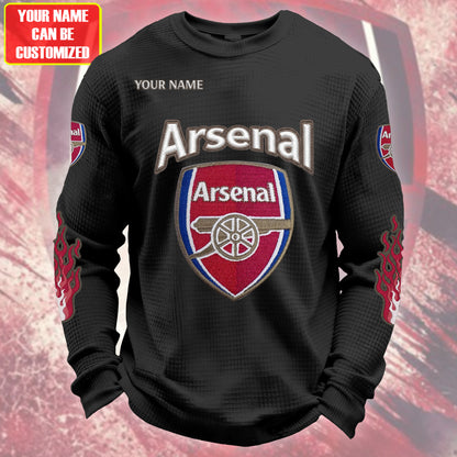 Personalized Arsenal Quilted Textur Unisex Sweater