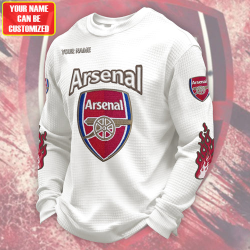 Personalized Arsenal Quilted Textur Unisex Sweater