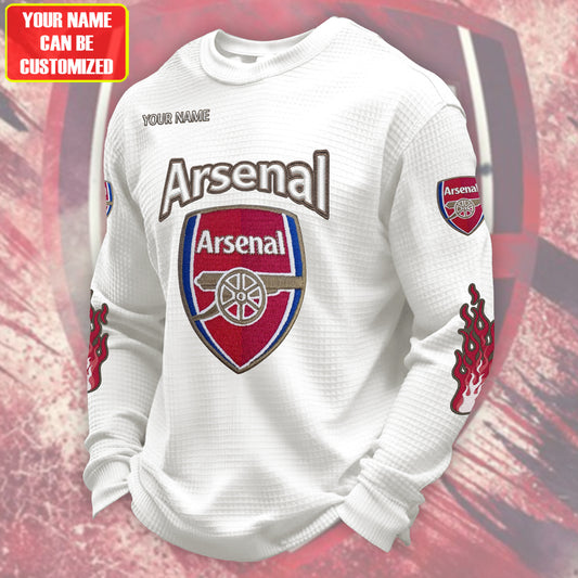 Personalized Arsenal Quilted Textur Unisex Sweater