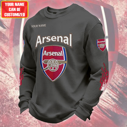 Personalized Arsenal Quilted Textur Unisex Sweater