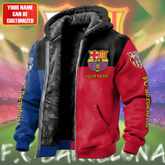 Personalized Barca Fleece inside Jacket V5