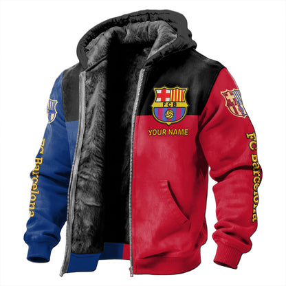 Personalized Barca Fleece inside Jacket V5