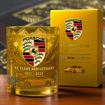 Personalized Pors 95 Years Anniversary Whisky , Pors Whiskey Glass