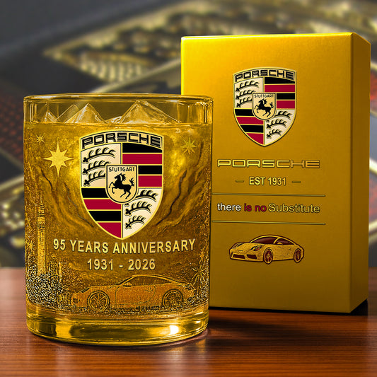 Personalized Pors 95 Years Anniversary Whisky , Pors Whiskey Glass