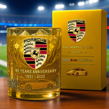 Personalized Pors 95 Years Anniversary Whisky , Pors Whiskey Glass