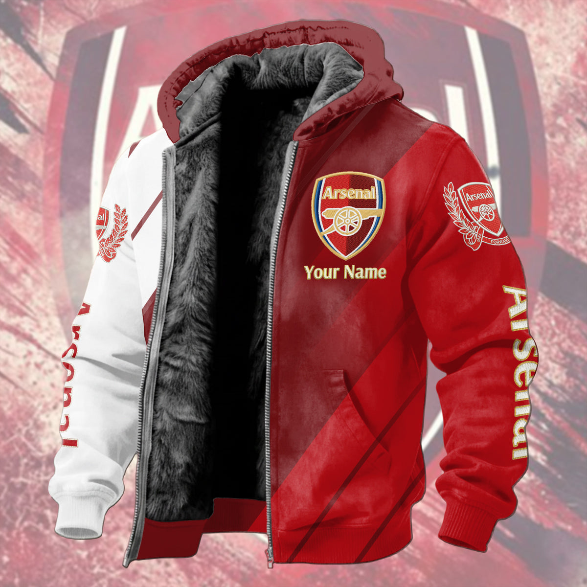 Personalized Arsenal Fleece inside Jacket V3