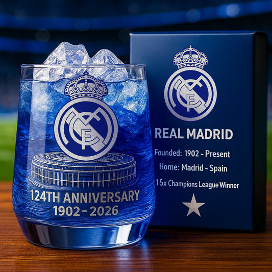 Personalized Real 124 Years Anniversary Whisky , Real Whiskey Glass