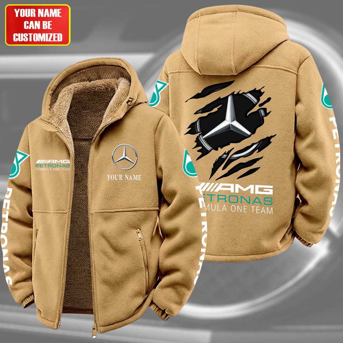 Personalized Merc AMG Petronas Warm Fleece Jacket