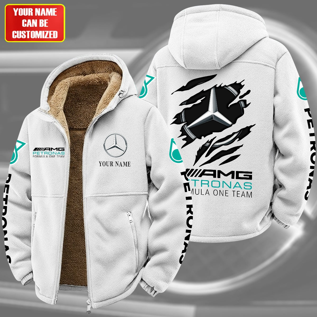 Personalized Merc AMG Petronas Warm Fleece Jacket
