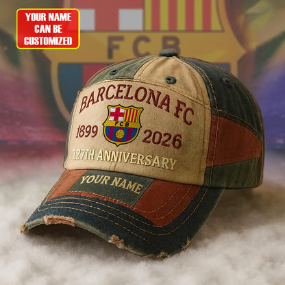Personalized Barca FC 127th Anniversary Denim Cap