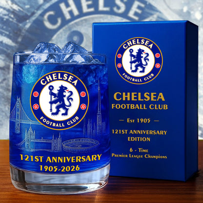 Personalized Chelsea 121 Years Anniversary Whisky , Chelsea Whiskey Glass V2