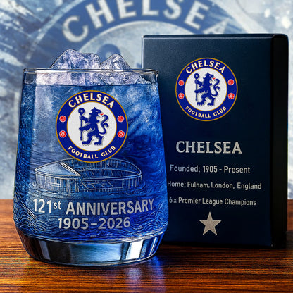 Personalized Chelsea 121 Years Anniversary Whisky , Chelsea Whiskey Glass V3