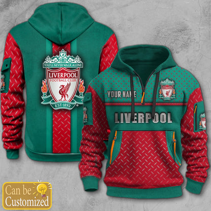 Personalized Lvp 3D Half Zip-Hoodie
