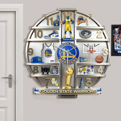 Golden State Warrior Home Decorative 3D Visual Effect Acrylic Wall Clock