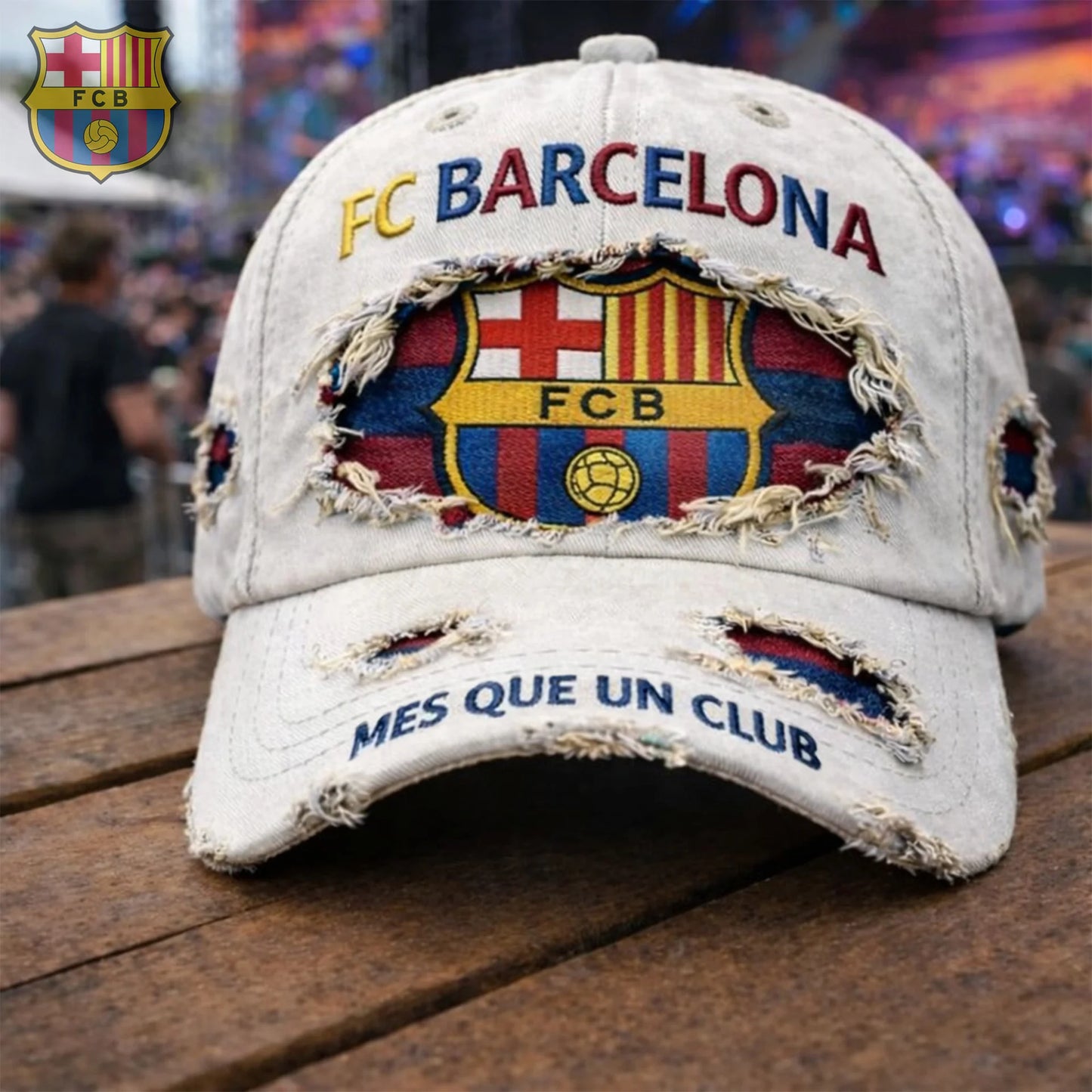 Barca Mes Que Un Club Denim Classic Cap