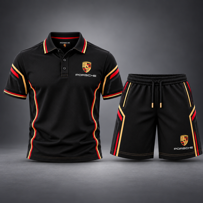Pors The Herica Fashion All Over Printed Polo and Shorts