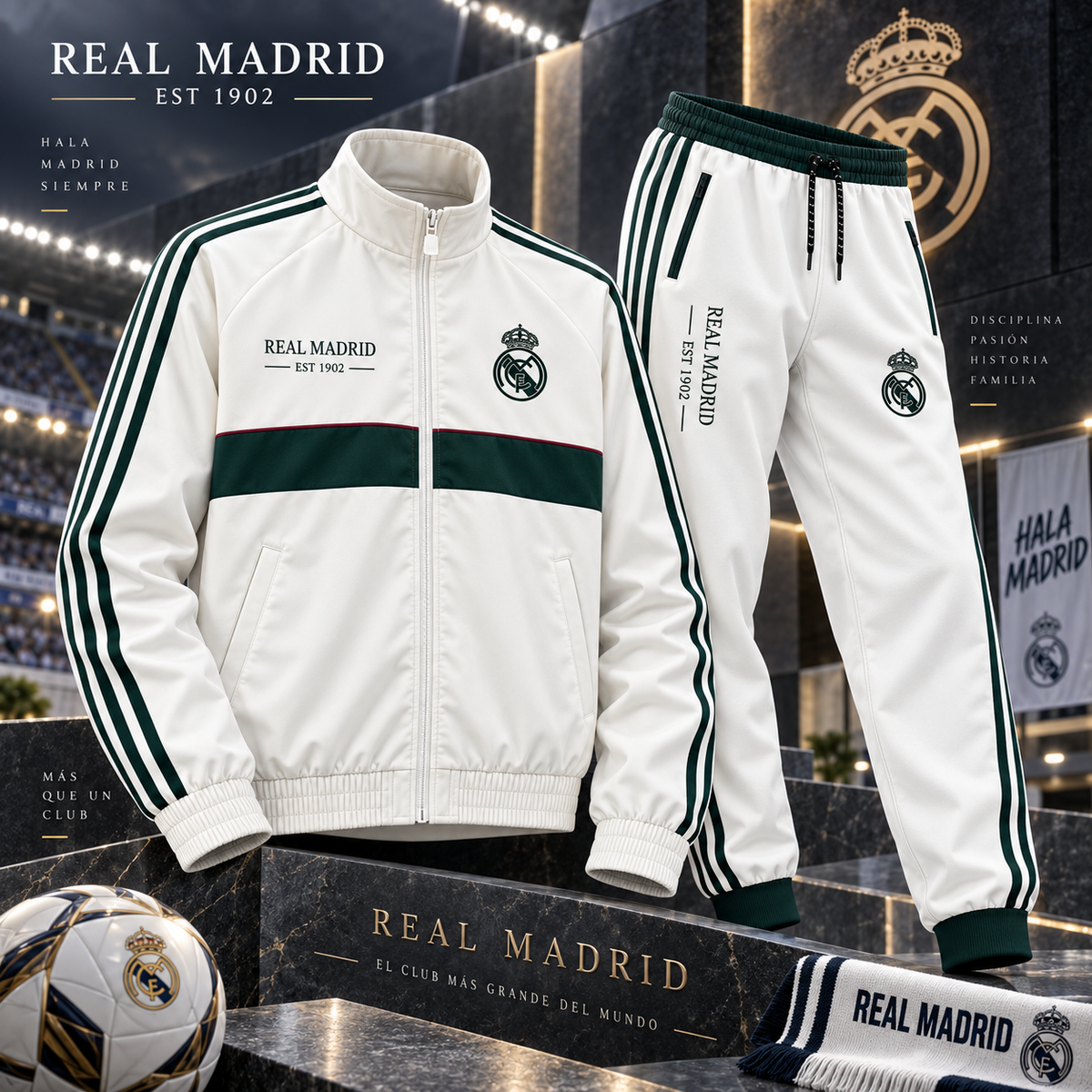Personalized Real 2026 Sport Zipper Stand Collar Jacket & Sweatpants Set