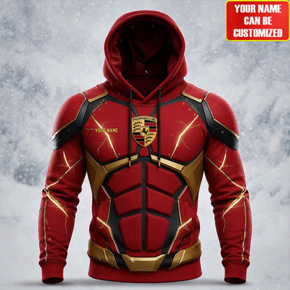 Pors Armor 3D Hoodie- Personalized Gifts For Car Lovers