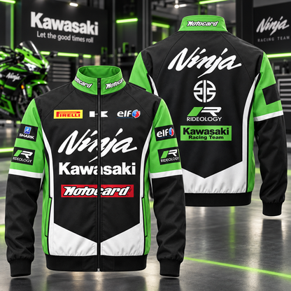 Ninja Motor Kw Zipper Stand Collar Jacket 3D