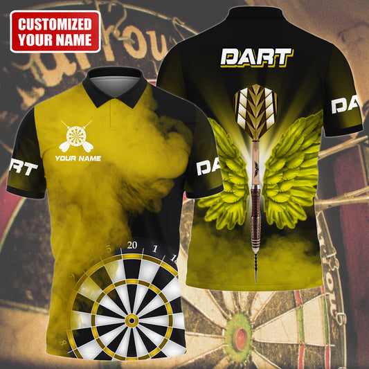 Personalized Name Yellow Darts Wings All Over Printed Unisex Shirt Q050902