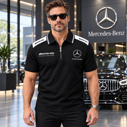 Personalized Merc AMG Division Zipper Polo ,T-shirt, Hoodie , Short , Polo , hawaii