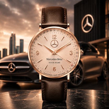 Personalized Merc Jaeger Leather Watch V2