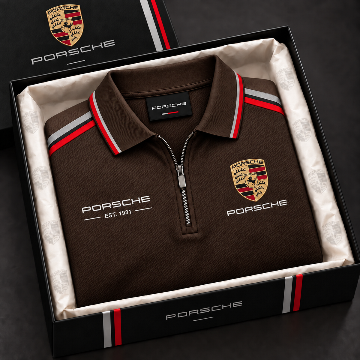 Personalized Pors Modern Zipper Polo ,T-shirt, Hoodie , Short , Polo , hawaii