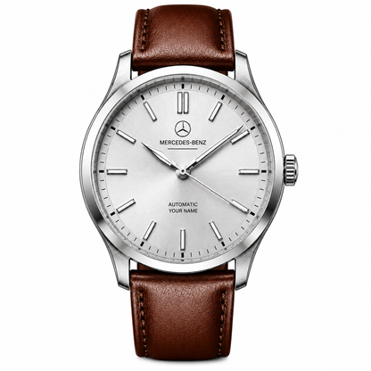 Personalized Merc Automatic Leather Strap Watch