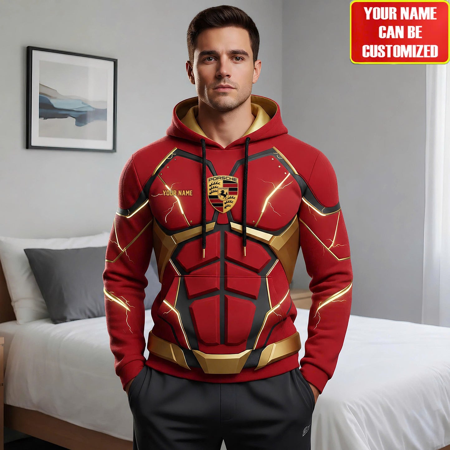 Pors Armor 3D Hoodie- Personalized Gifts For Car Lovers
