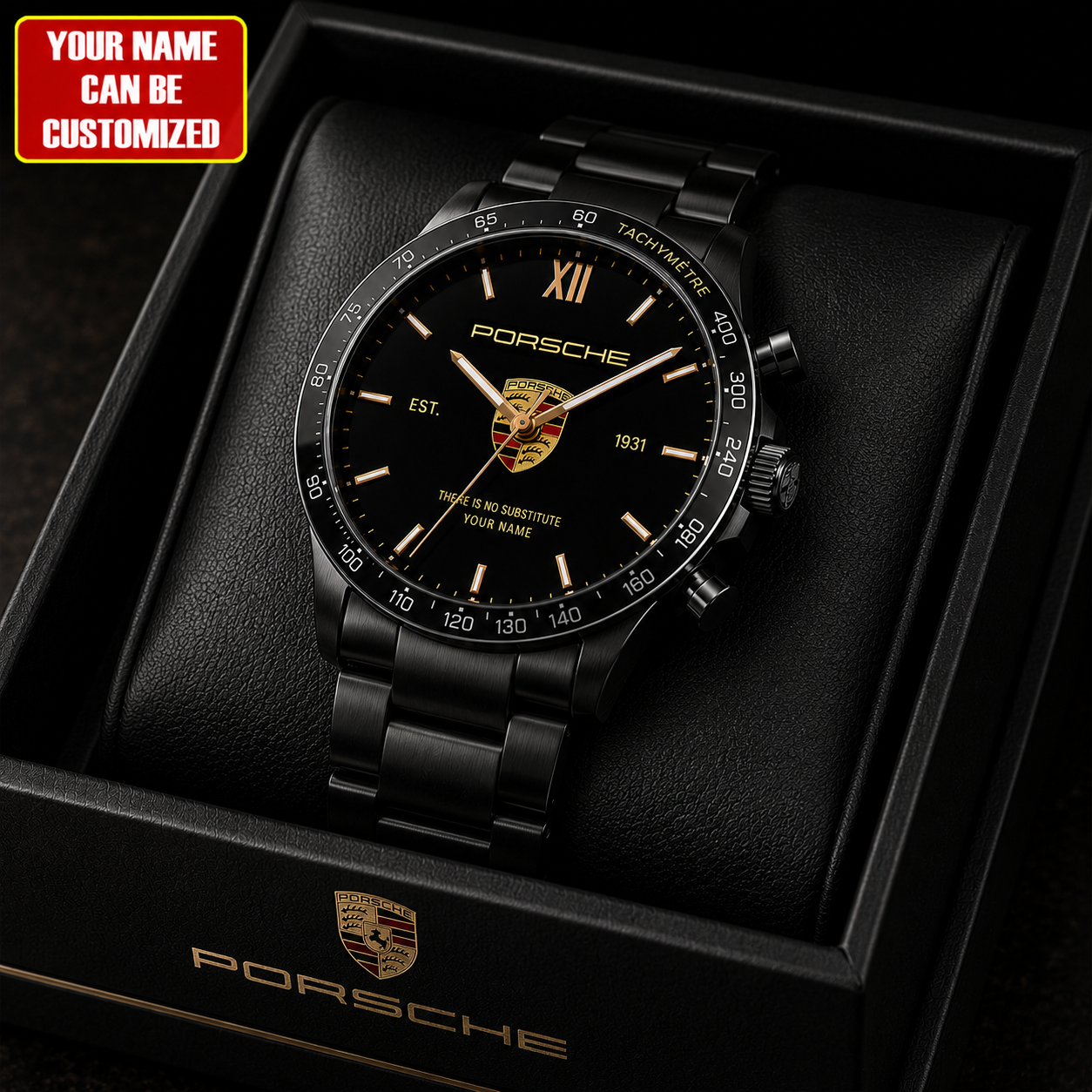 Personalized Pors 1931 Stainless Steel Watch