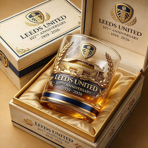 Personalized Leeds United 107 Years Celebration Stadium Whisky , Leeds United Whiskey Glass, Holiday Gifts (Copy)
