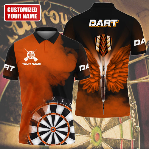 Personalized Name Orange Darts Wings All Over Printed Unisex Shirt Q050902