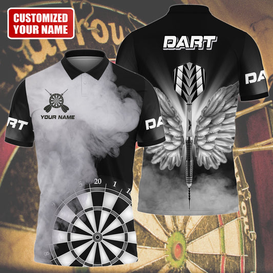 Personalized Name Black Darts Wings All Over Printed Unisex Shirt Q050902