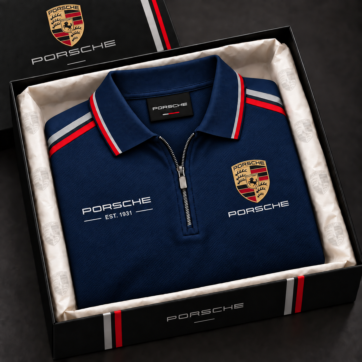 Personalized Pors Modern Zipper Polo ,T-shirt, Hoodie , Short , Polo , hawaii