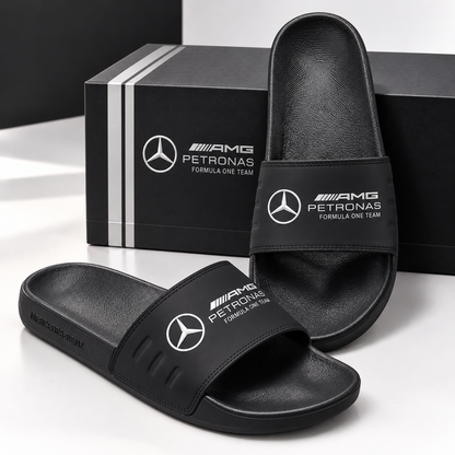 Merc AMG Petronas Slides Custom Leather Sandals