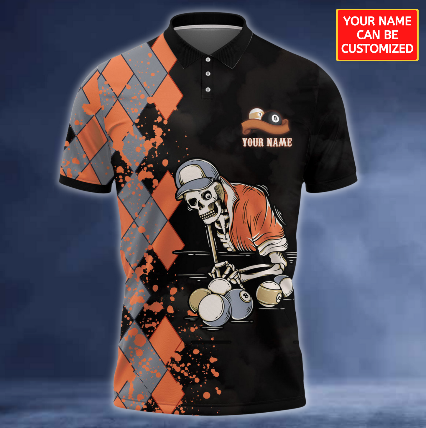 Personalized Name Billiard AK26 All Over Printed Unisex Shirt