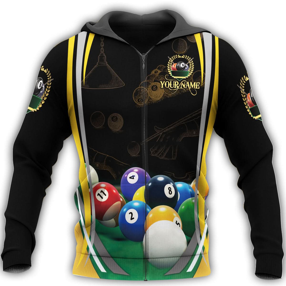 Personalized Name Billiard AK23 All Over Printed Unisex Shirt