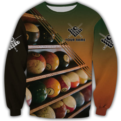 Personalized Name Billiard AK3 All Over Printed Unisex Shirt