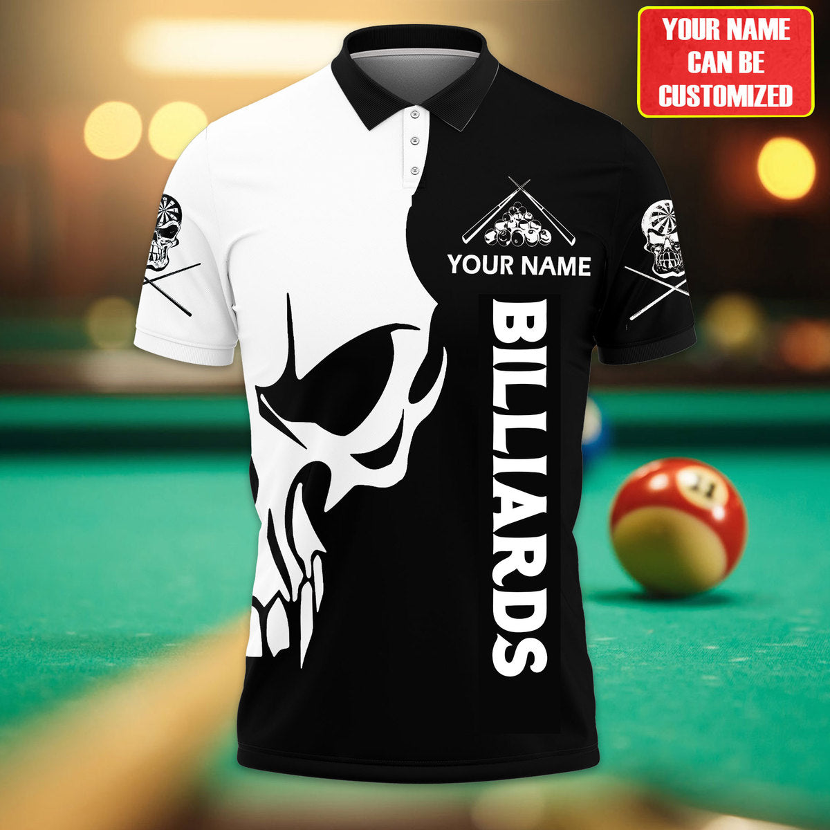 Personalized Name Billiard AK6 All Over Printed Unisex Shirt