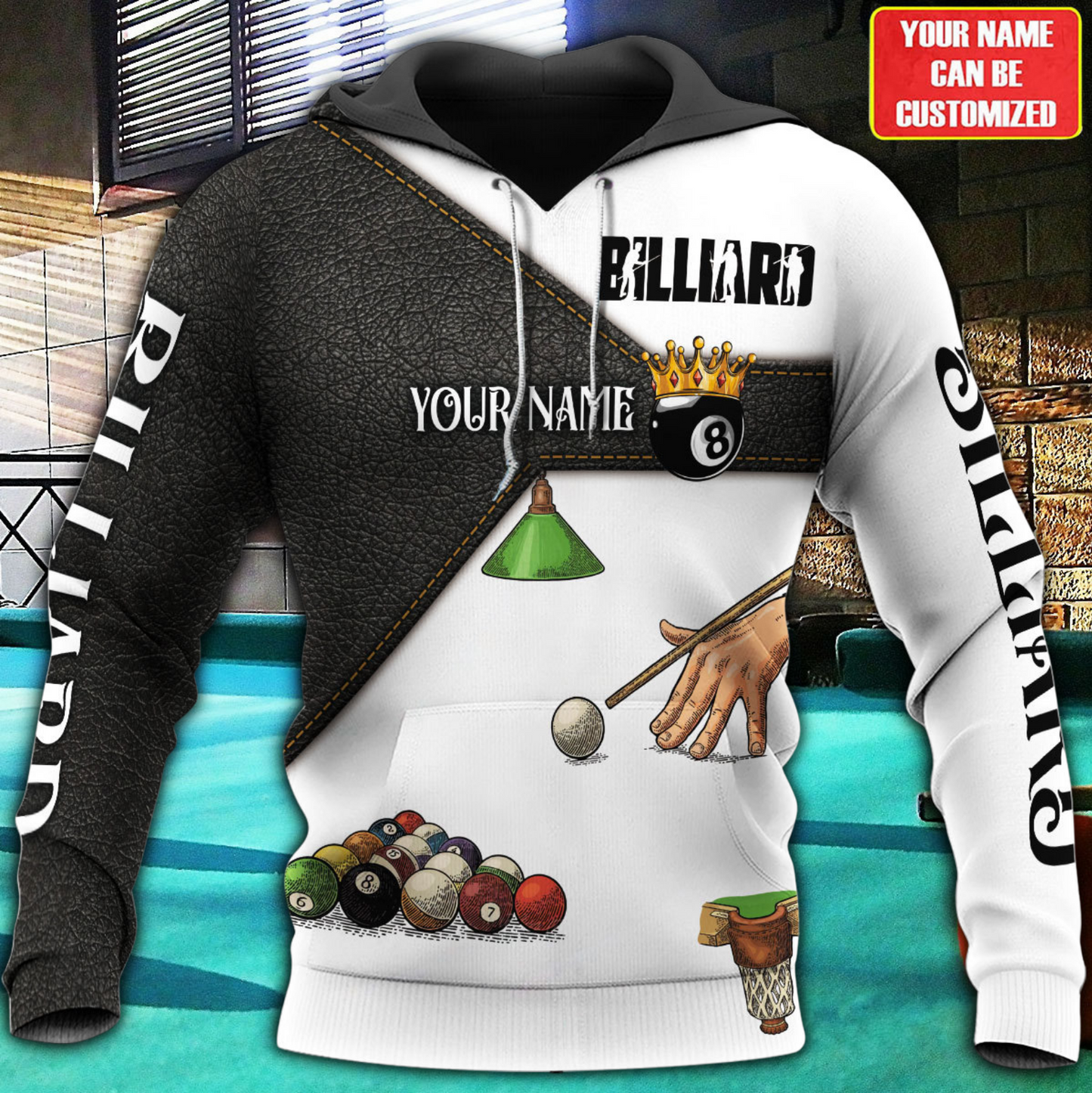Personalized Name Billiard AK37 All Over Printed Unisex Shirt