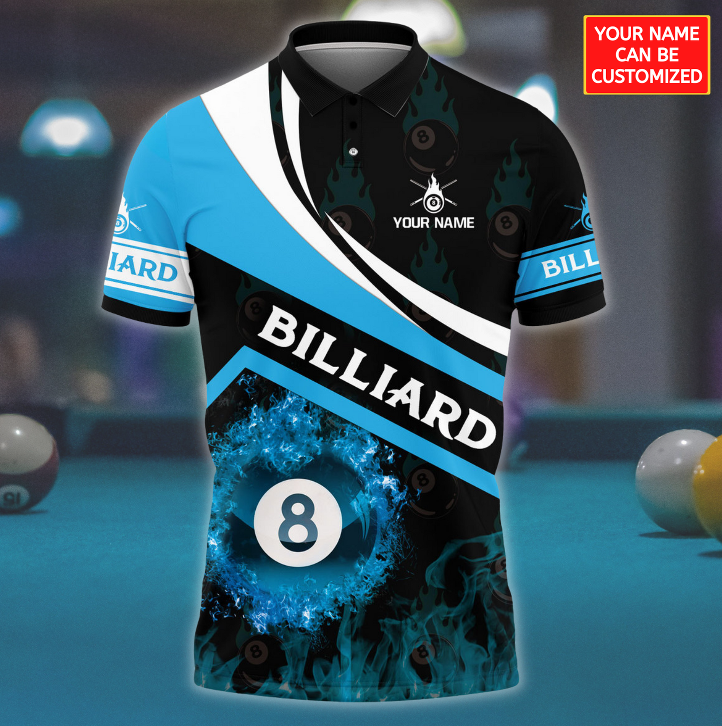 Personalized Name Billiard AK36 All Over Printed Unisex Shirt