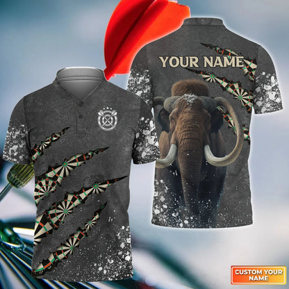Darts Mamut Scratch Personalized Name 3D Shirt For Darts Player