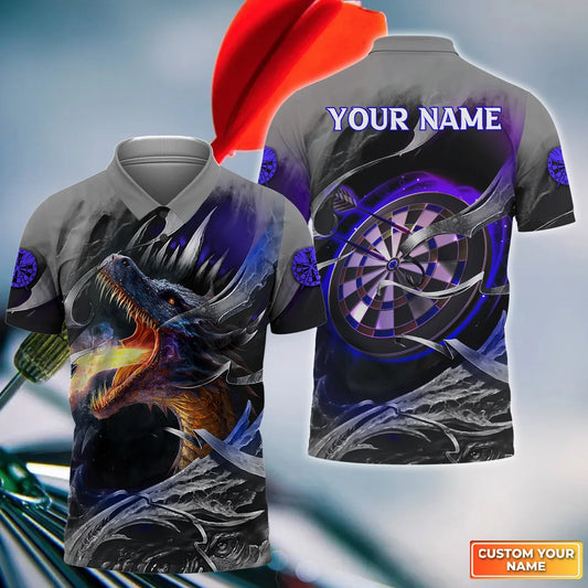 Dartboard Flame Dragon Personalized Name 3D Shirt For Darts Player SH200609