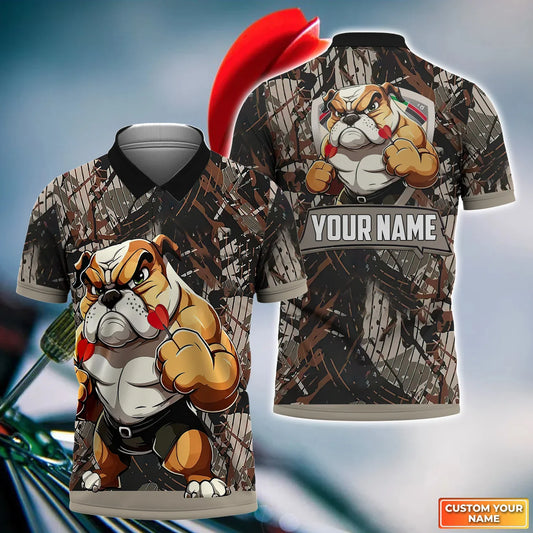 Bulldog Darts Personalized 3D Polo Shirt For Dart Team Player Q090812
