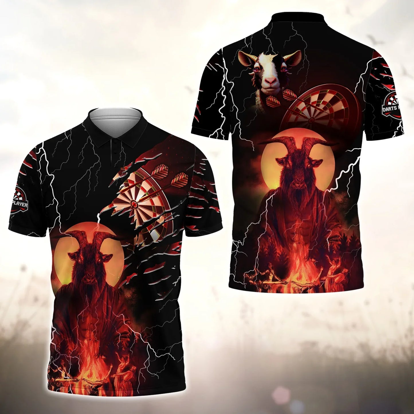 Personalized Name Goat Viking Darts All Over Printed Unisex Shirt