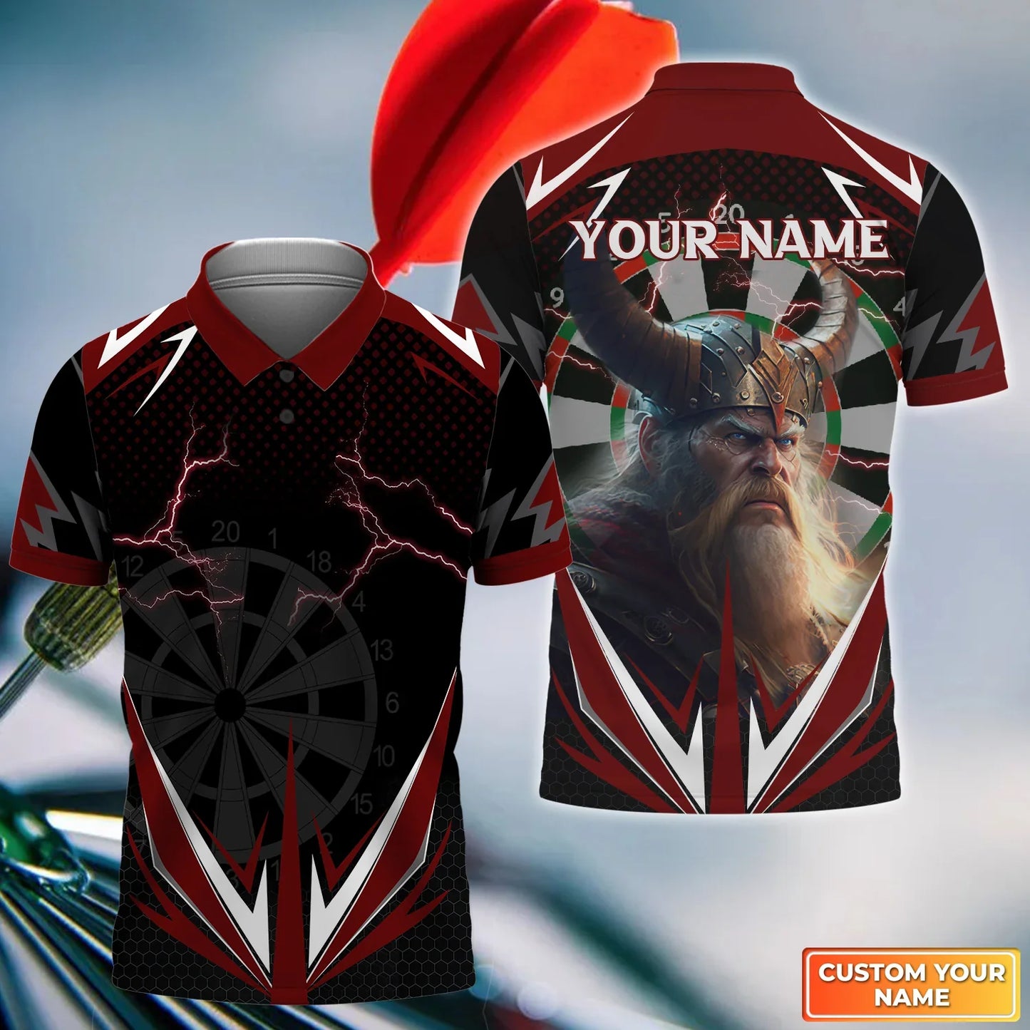 Dartboard Viking S11 Personalized Name 3D Shirt For Darts Player